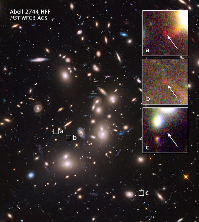 NASA’s Hubble Finds Extremely Distant Galaxy through Cosmic Magnifying Glass