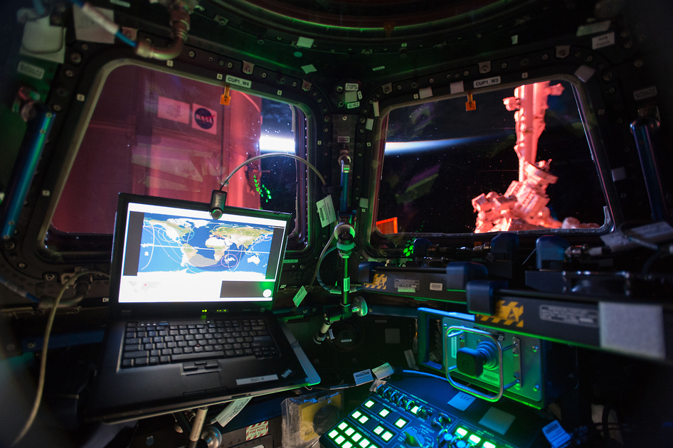 Interior View From the International Space Station Cupola