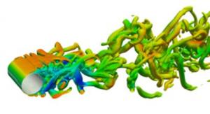 Three-dimensional vortex structures observed in the wake of a cylinder; imposing unsteady hydrodynamic loadings on structure. Such analyses can be employed to optimise new ship designs. Copyright : Agency for Science, Technology and Research