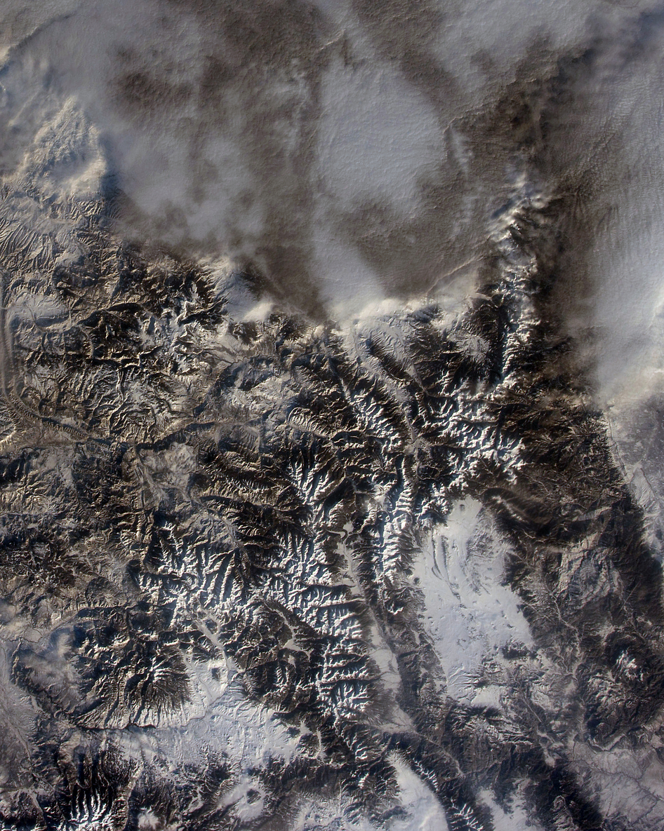 Rocky Mountain National Park Viewed From the International Space Station