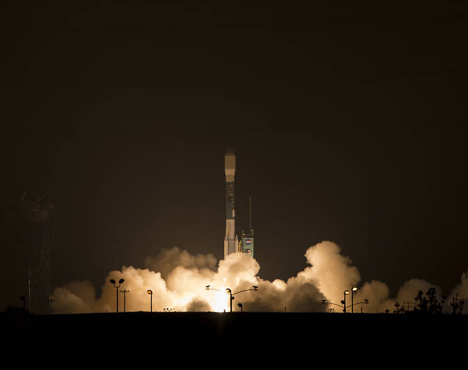 NASA's Soil Moisture Active Passive (SMAP) observatory, on a United Launch Alliance Delta II rocket