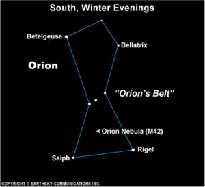 orion nebula chart
