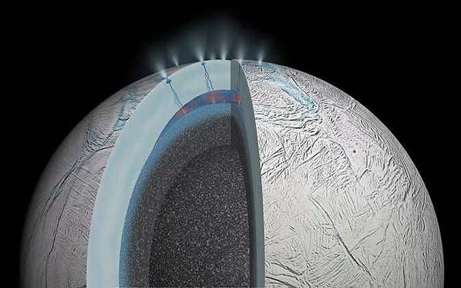 Spacecraft Data Suggest Saturn Moon’s Ocean May Harbor Hydrothermal Activity