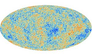 “Planck”-created map of the cosmic microwave background. Courtesy of ESA and the Planck Collaboration