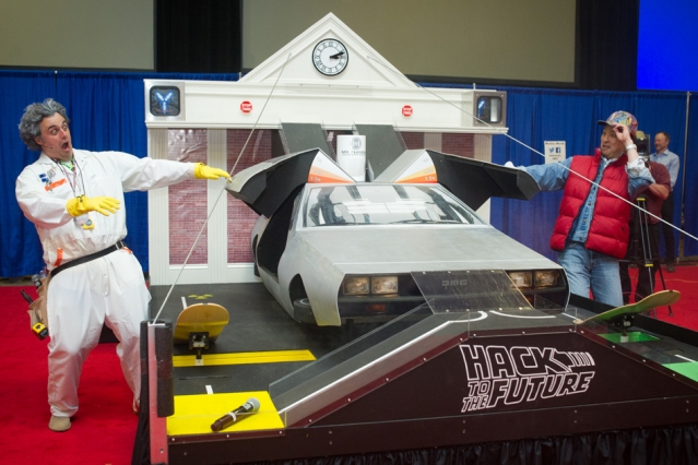 Robots compete in “Hack to…