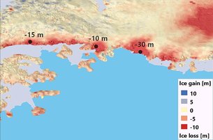 CryoSat detects sudden ice loss in Southern Antarctic Penninsula