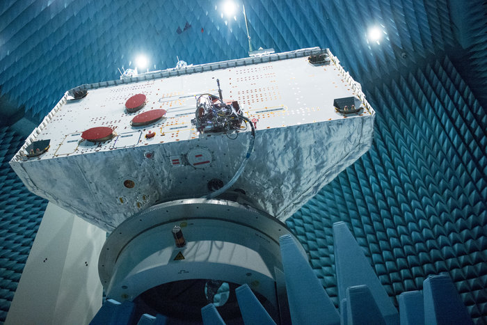 Radio testing of BepiColombo orbiter node full image 2