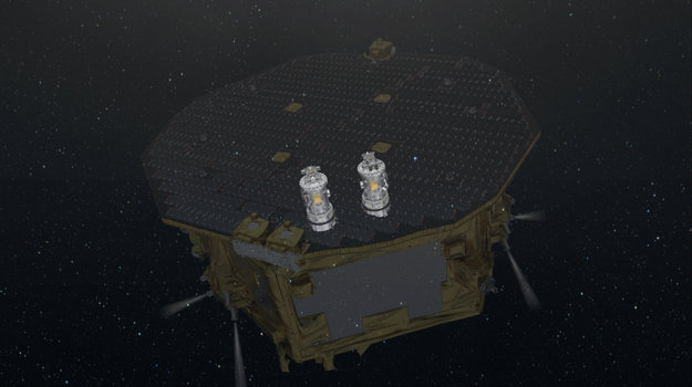 LISA Pathfinder operating in space large