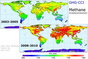 Methane and carbon dioxide on the rise
