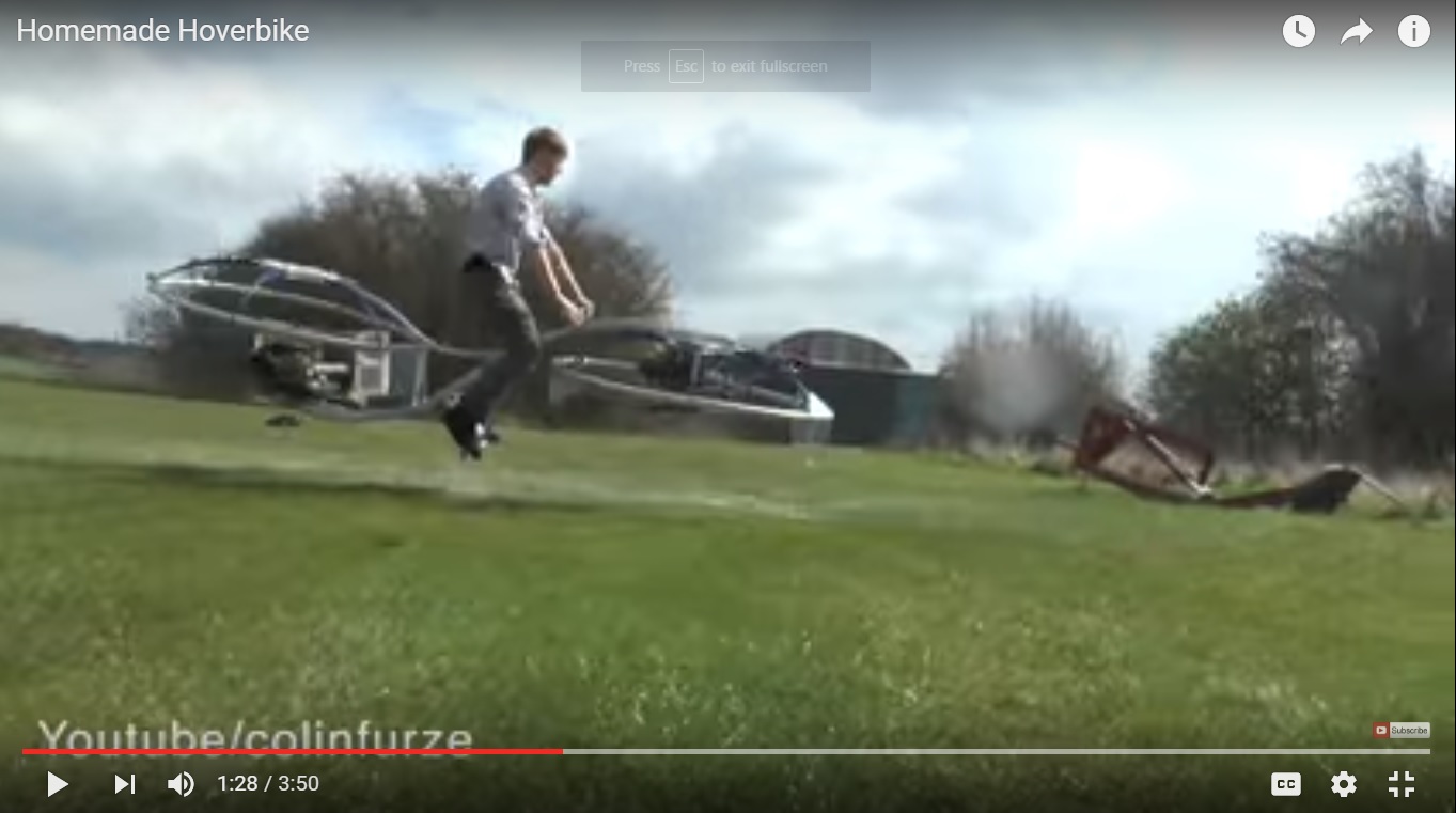 Homemade Hoverbike Prototype in Action!