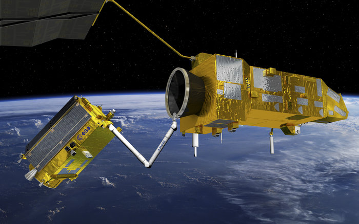 E.DEORBIT GRABBING DEBRIS