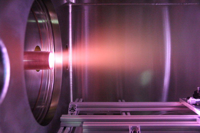 Atomic oxygen generator stimulates fire in the sky