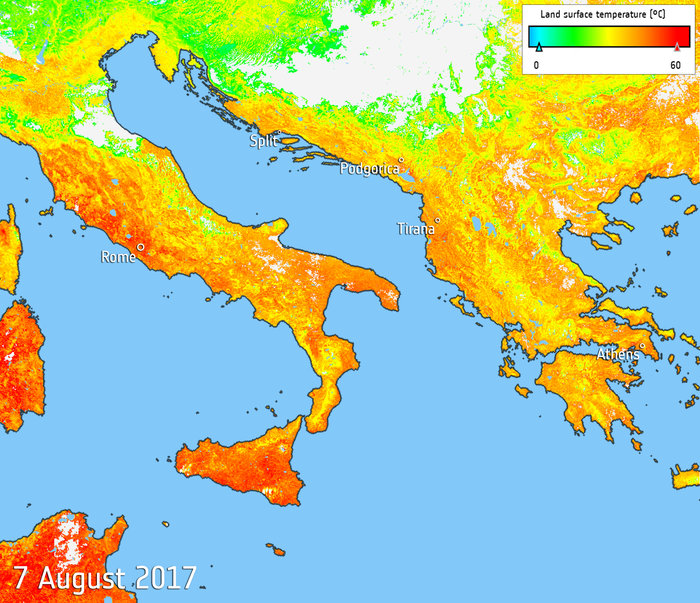 Sweltering Southern Europe