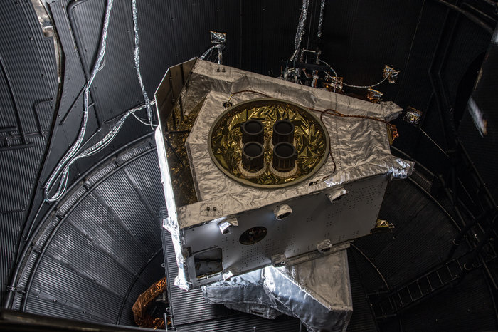 Mercury Transfer Module in space simulator