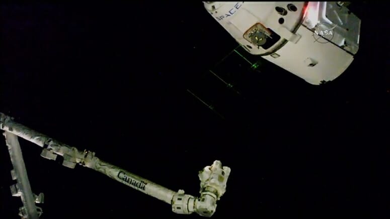 Zero gravity plant growth experiments delivered to space station 2 dragon