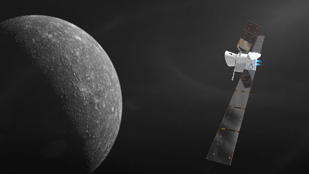 BepiColombo approaching Mercury large