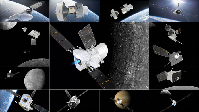 BepiColombo image montage