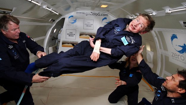 Stephen Hawking in weightlessness large