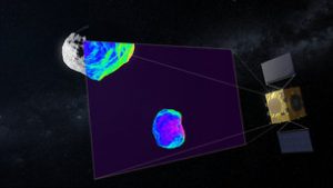 Hera uses infrared to scan impact crater medium esa
