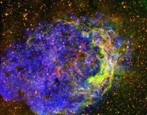 Star circling bubble of gas node full image revosciece esa