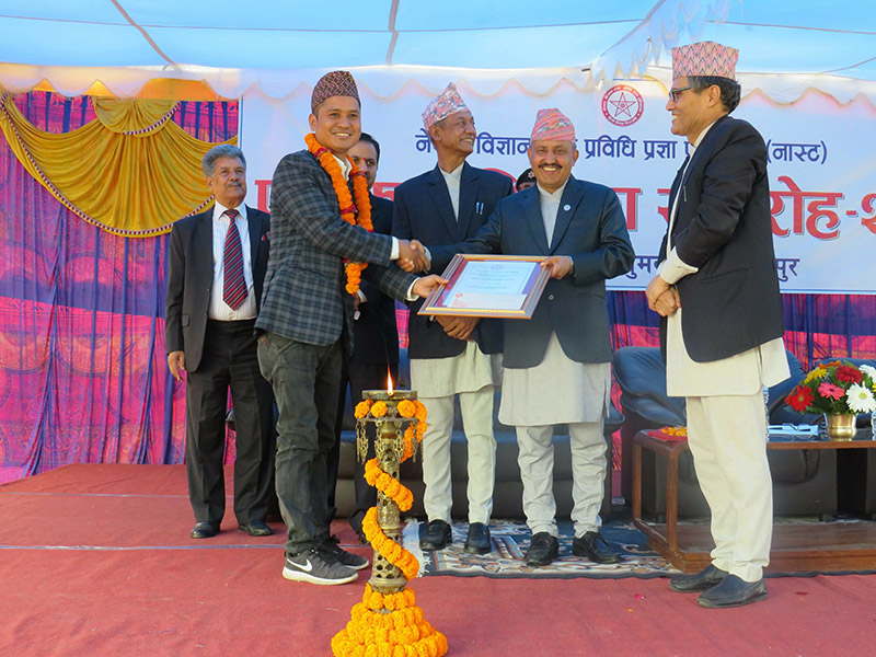 Dangol conferred with science and technology journalism award
