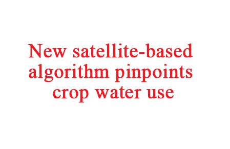 New satellite-based algorithm pinpoints crop water use