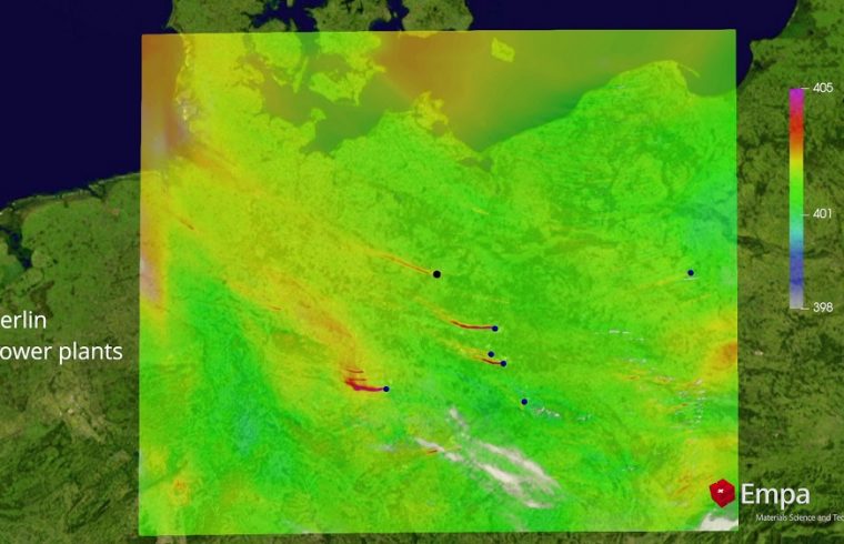 Simulated data showing carbondioxide plumes pillars