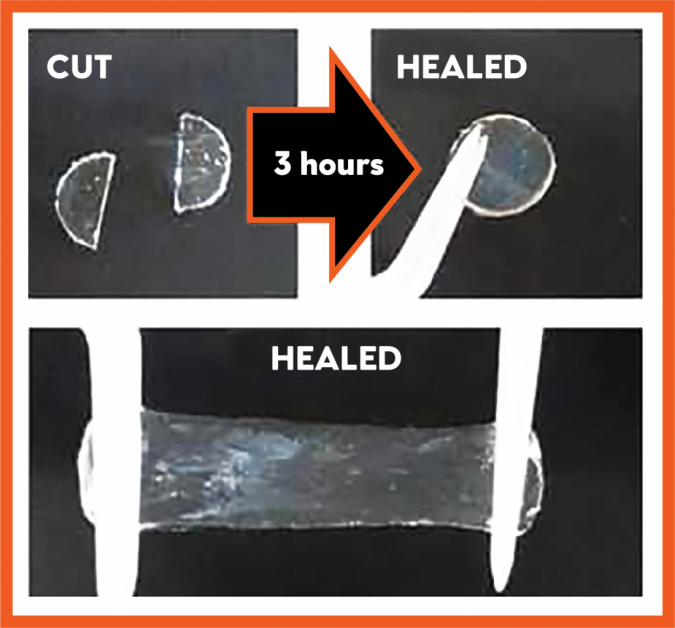 Self-healing gels could power future electronics 2 HEALED graphic press
