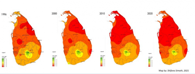 heat map of srilanka