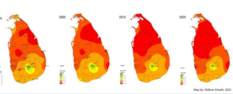 heat map of srilanka