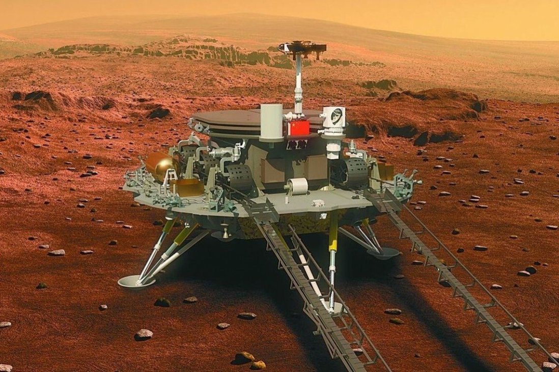 China’s Zhu Rong rover successfully…