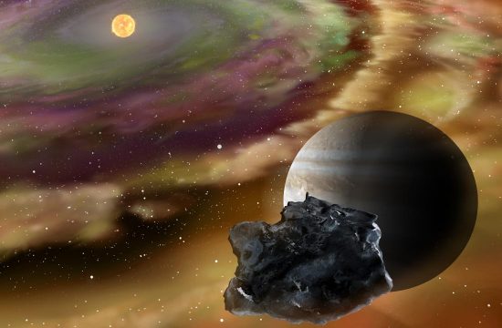 jupiter and a comet formed in a cold outer region