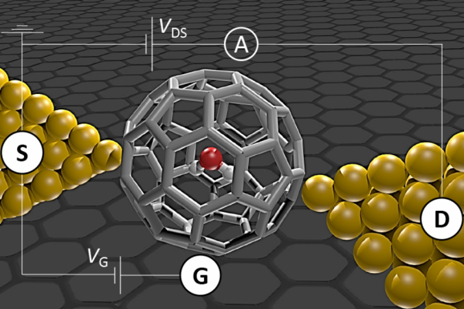 single water molecule in a C60 cag