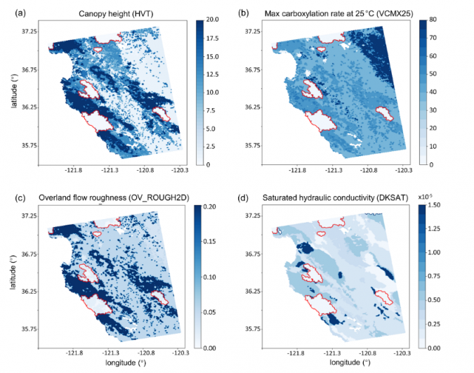 parameter setting in the wrf hydro burn scar simulation