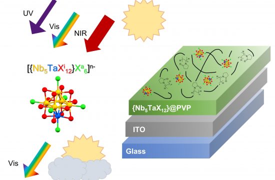 nanoclusters are dispersed in a PVP matrix