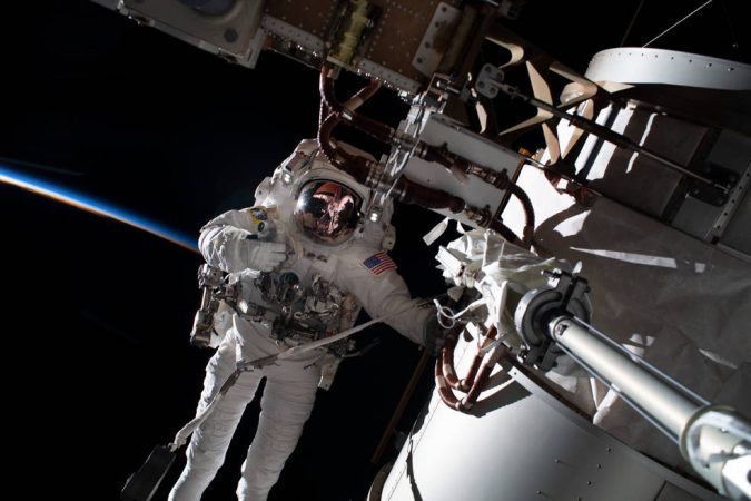 Astronaut Frank Rubio conducts a spacewalk during EVA 81