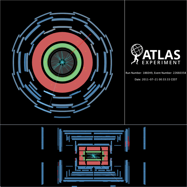 <strong>Improved ATLAS result weighs in on the W boson</strong> 2 W boson candidate decaying into a muon