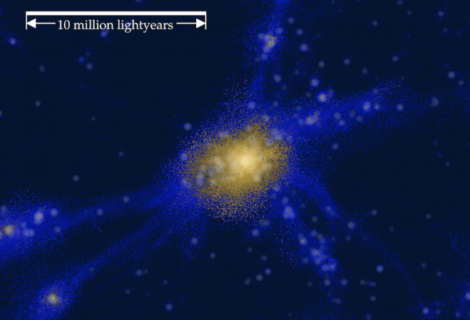 Researchers reveal the first bubble in an intergalactic stew