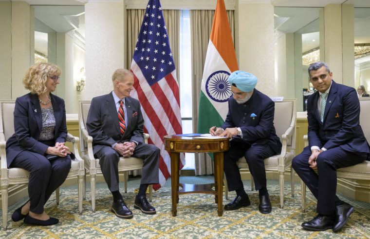 signing ceremony nasa and india