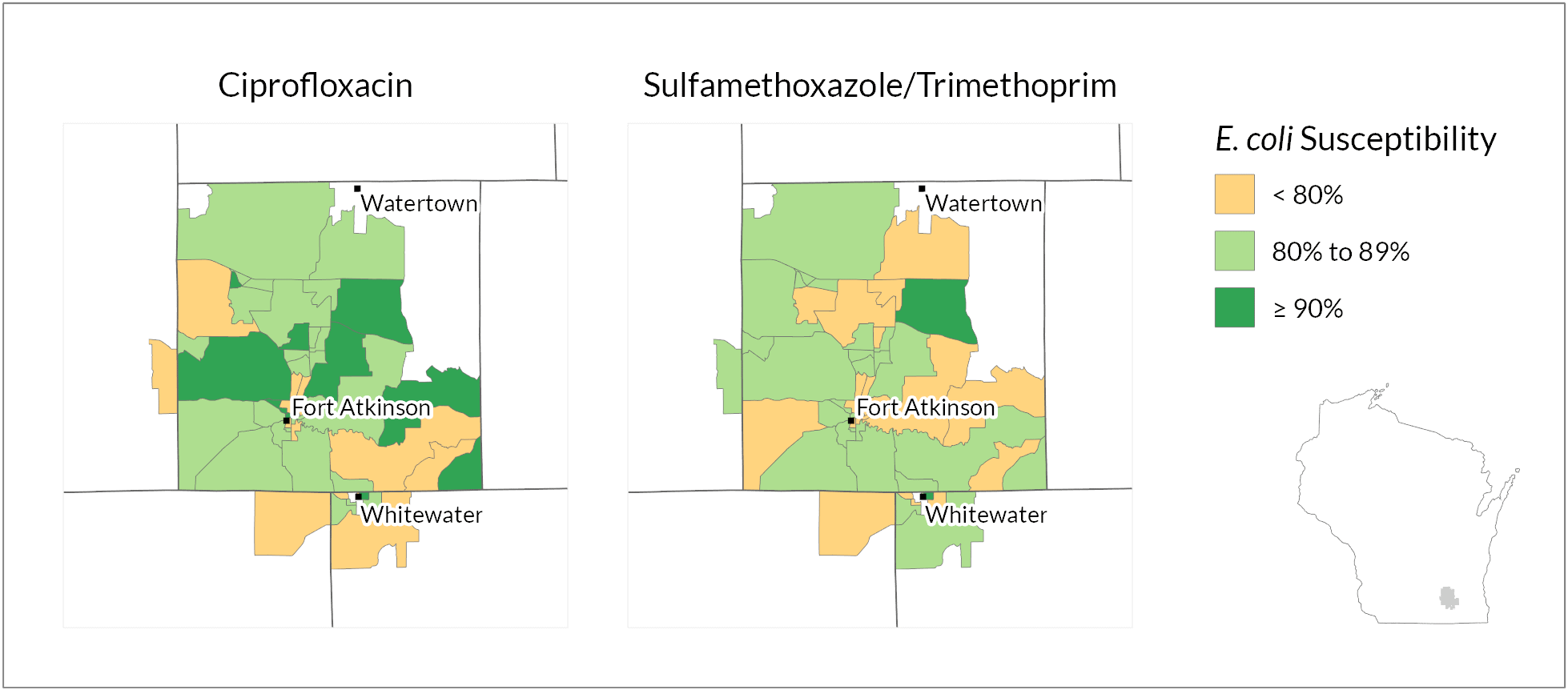New maps show antimicrobial resistance varies within Wisconsin…