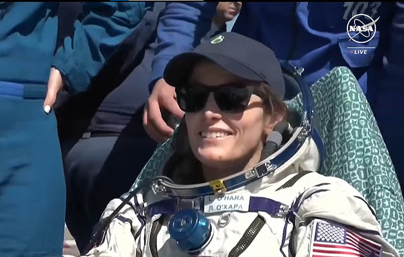 NASA Astronaut Loral O’Hara, Crewmates Return from Space Station