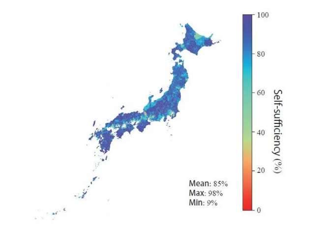 Rooftop Solar and EV Batteries Could Supply 85% of Japan's Electricity Needs 2 Electricity self sufficiency by rooftop PV EV