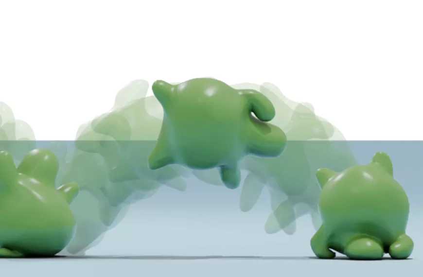Animation technique simulates the motion of squishy objects