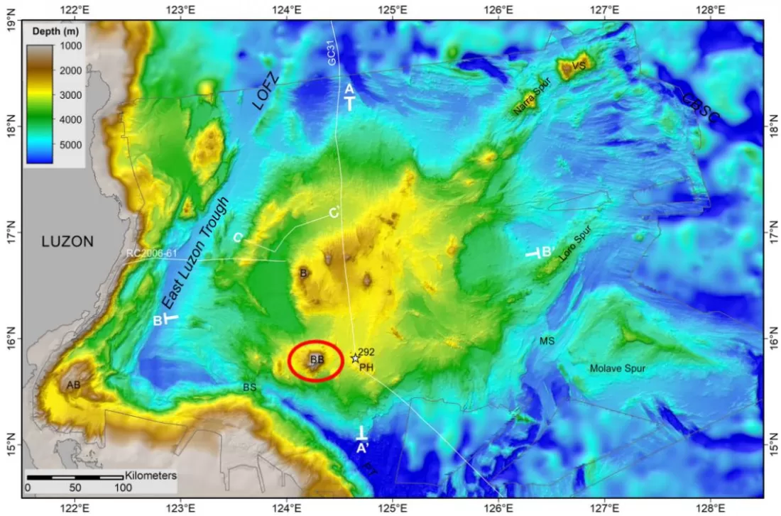 New research reveals Benham Bank as one of the Philippines’ richest deep coral ecosystems 3 Map BenhamBank circled UP MSI