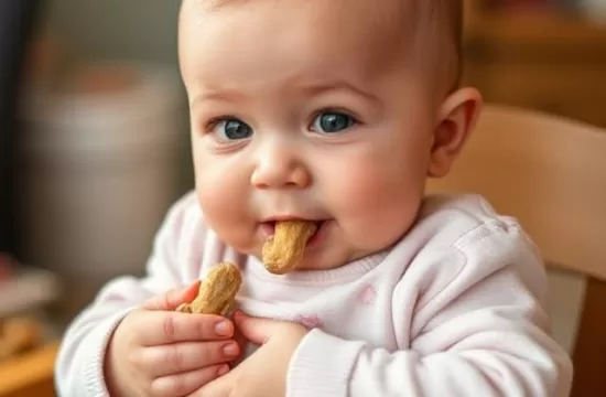 feeding babies peanuts