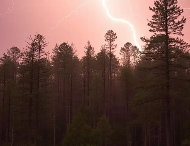lighting forest