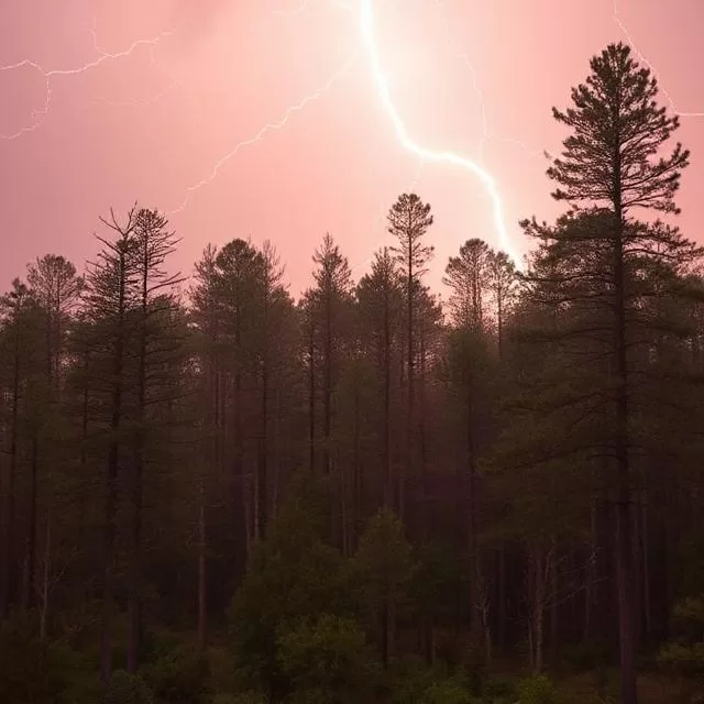 lighting forest