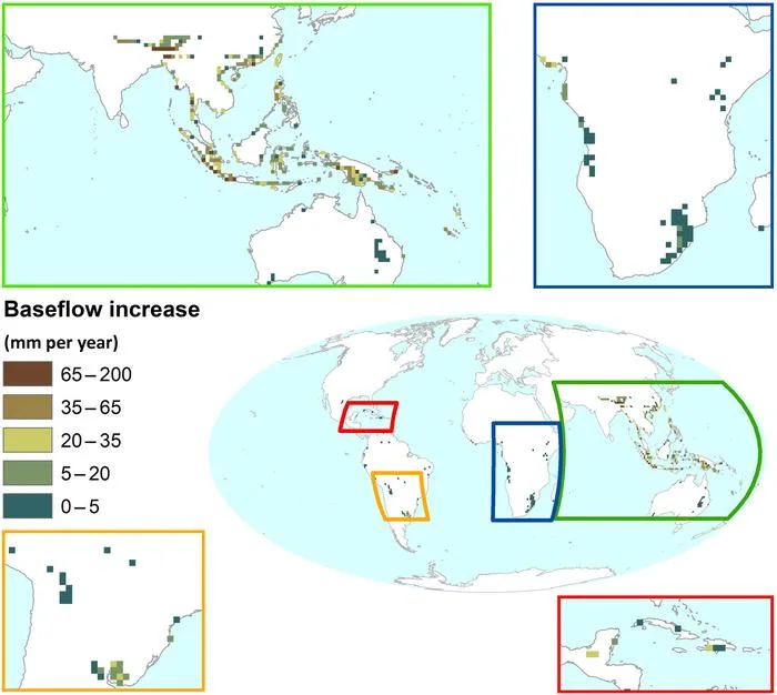 Forests and water: new research challenges old assumptions about forest restoration 3 baseflow