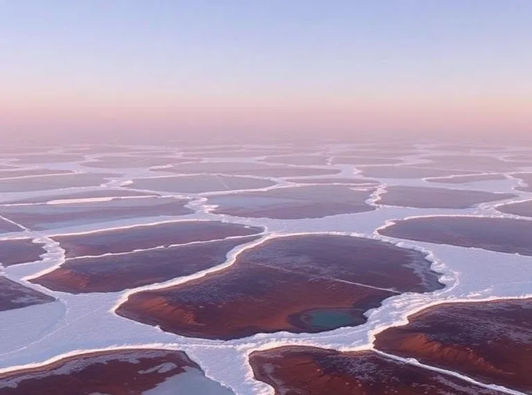 Thin ice may have protected lake water on frozen Mars