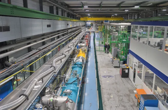 View of the IT String magnet line Image CERN